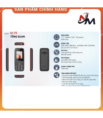 Điện thoại Masstel izi 15 4G 