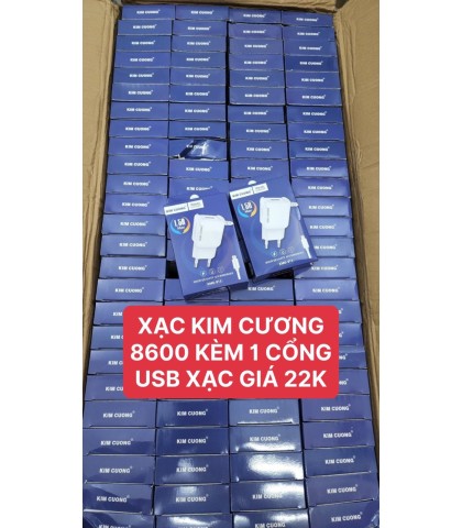 Sạc kim cương 8600 kèm cổng USB