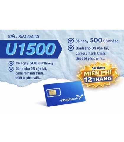 SIM VINA U1500 XÀI 12 THÁNG