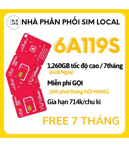 MOBI LOCAL 6A119  ( XÀI 6 THÁNG ) 