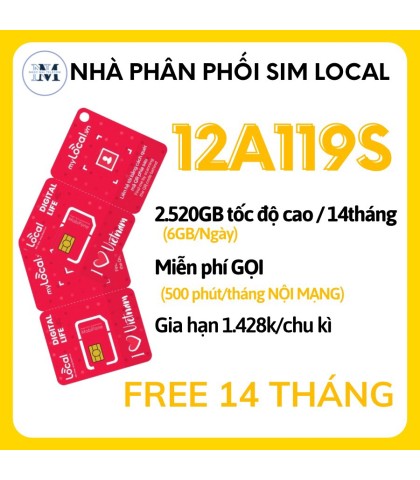 MOBI LOCAL 12A119 ( XÀI  12 THÁNG )