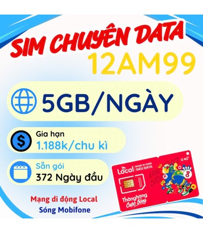 SIM DATA XÀI 12 THÁNG . LOCAL AM99 
