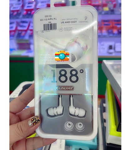 TAI NGHE BLUETOOTH EV188-TRANG,DO,XANHLA,CAM