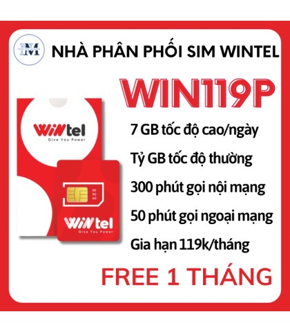 Sim Vina Wintel Win119P - Data không giới hạn