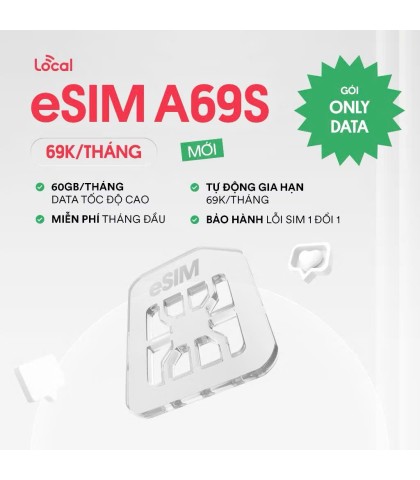 ESIM Local A69S - 2GB/Ngày