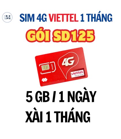 Sim 4G Vittel SD125 - 5GB/Ngày