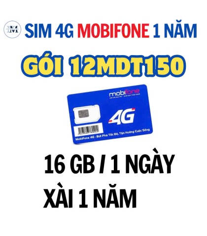 Sim 4G Mobi 1 năm 12MTD150