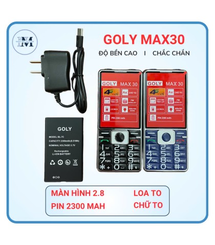 Điện thoại bàn phím 4G Goly Max30 - Hàng chính hãng 