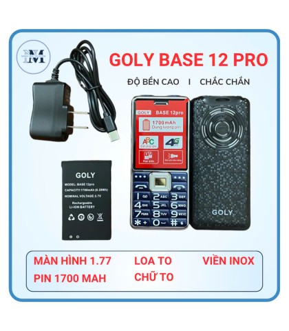 Điện thoại bàn phím 4G Goly Base 12 Pro - Hàng chính hãng  