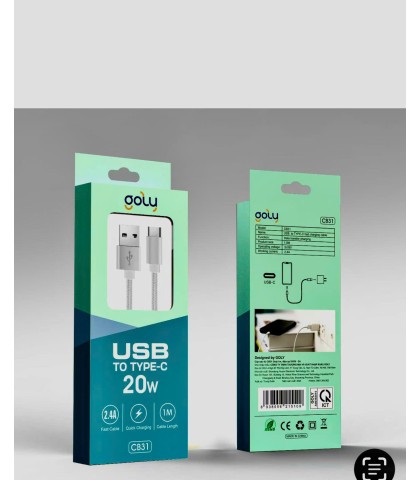 Cáp sạc Goly CB31 USB sang Type-C 20W