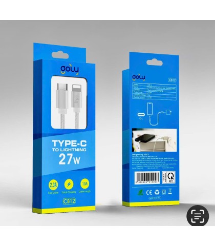Cáp sạc Goly CB12 Type-C to Lightning 27W