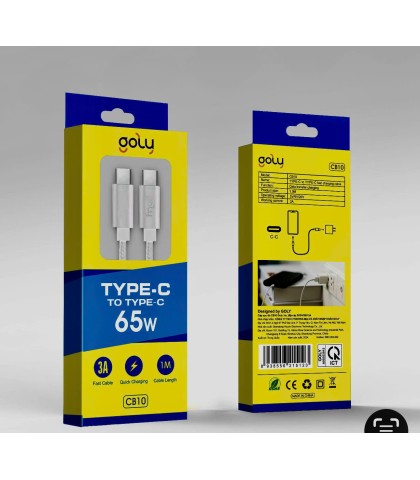 Cáp sạc Goly CB10 Type-C to Type-C 65W