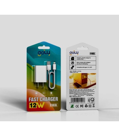 Bộ sạc nhanh Goly C103L 12W (Củ USB + Cáp USB to Lightning)
