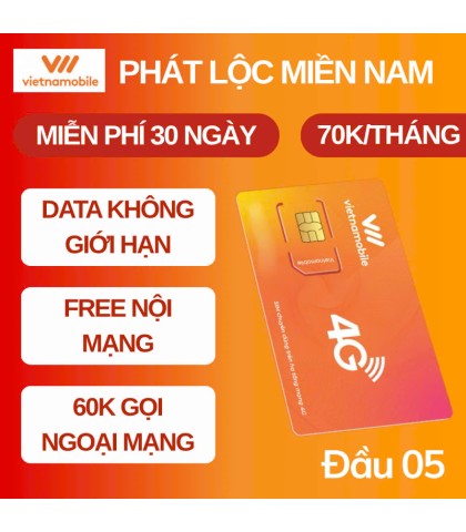 Sim Vietnamobile 4G Phát Lộc DATA KHÔNG GIỚI HẠN - Miễn phí gọi nội mạng - Sẵn tháng đầu